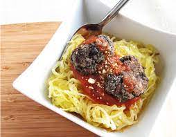 Mushroom Meatballs with Spaghetti Squash